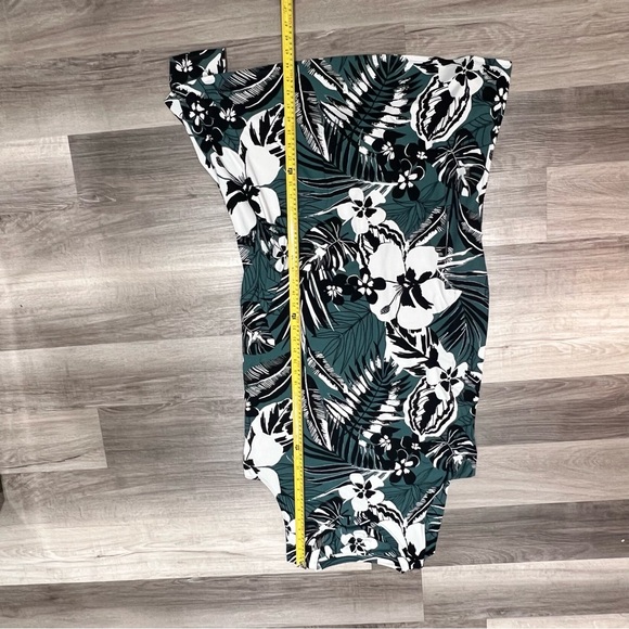 Cuddl duds shortsleeve maxi hi low dress tropical large - Picture 3 of 8